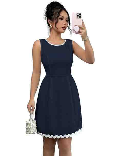 GRECIILOOKS A-line One Piece Dress – Stylish Midi Party Dress for Women